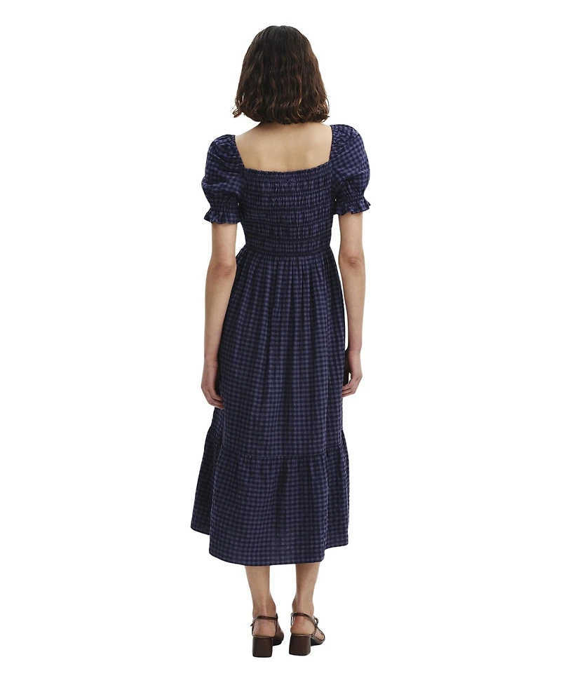 Finery London Women's Dawn Short Sleeve Square Neck Midi Dress
