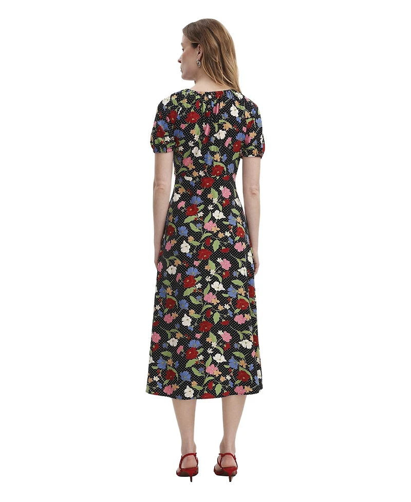 Finery London Women's Jada Puff Sleeve Midi Dress