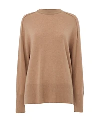 Whistles Women's Cashmere Seam Detail Crew Sweater