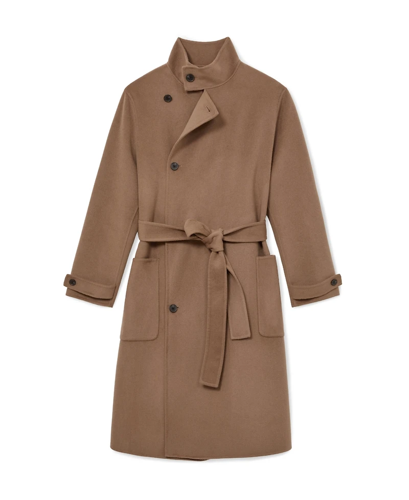 Reiss Men's Selation Wool-Blend Belted Long Overcoat