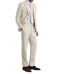 Reiss Men's Atlantic Tailored-Fit Single-Breasted Linen-Twill Blazer