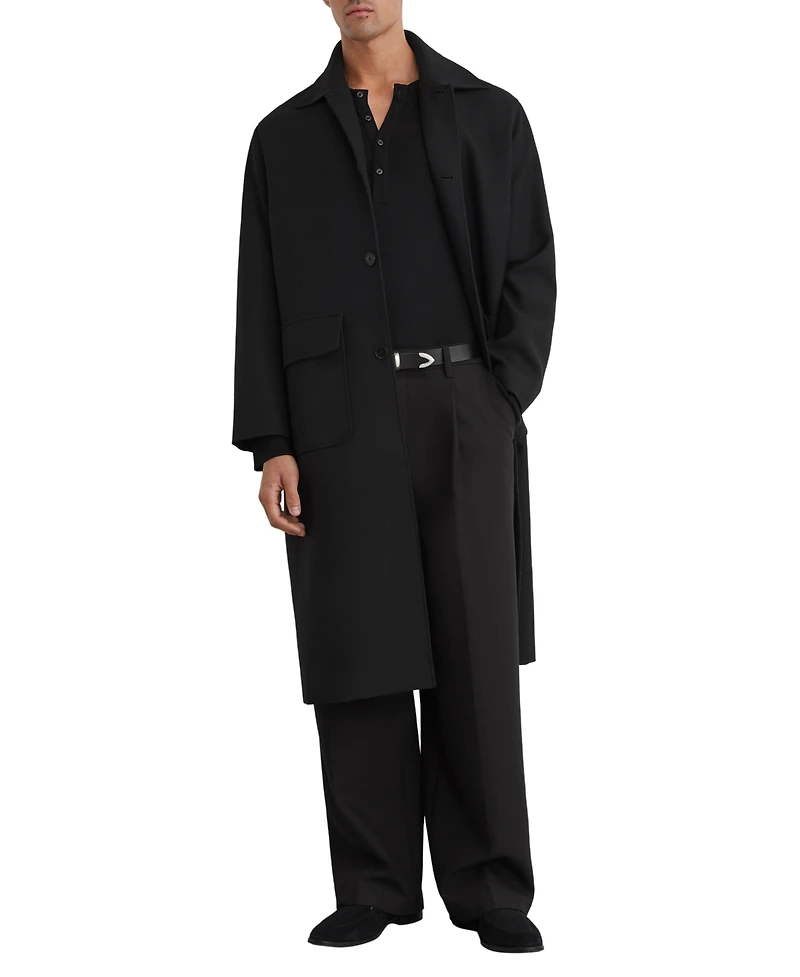 Reiss Men's Clyde Wool-Blend Twill Single-Breasted Overcoat