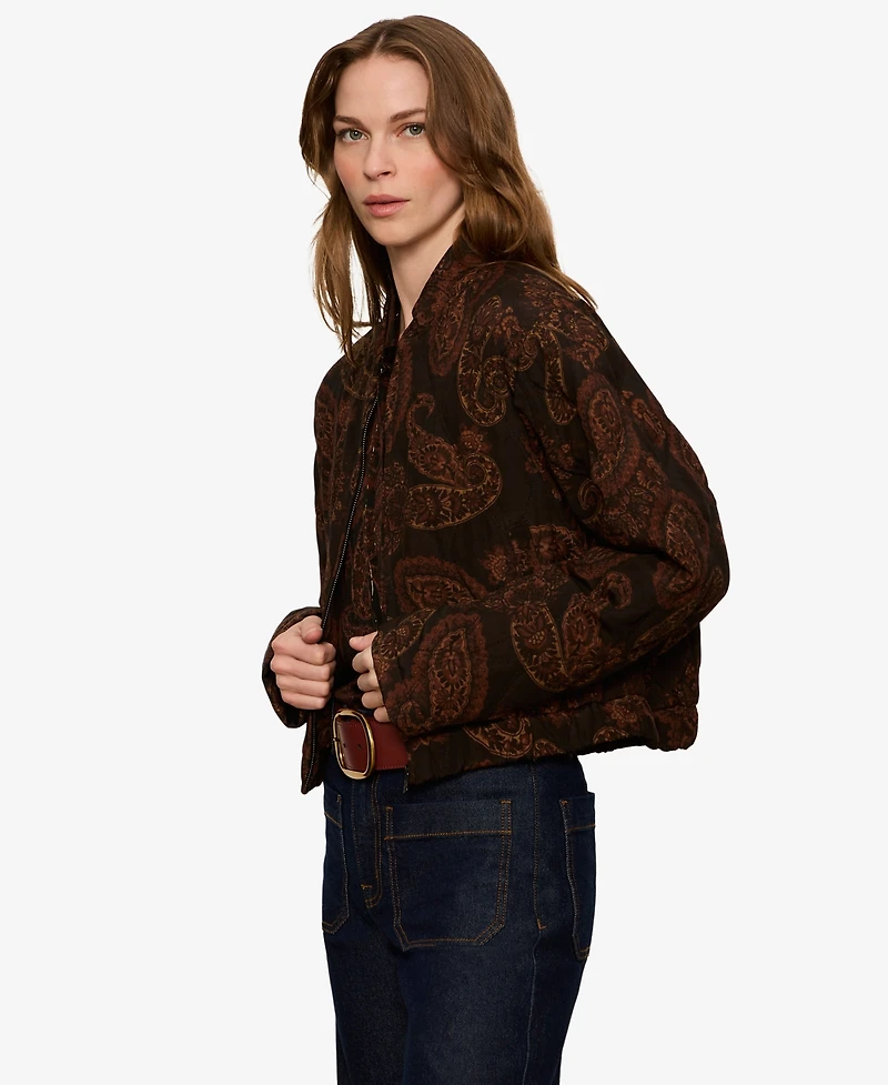 Sanctuary Women's Empress Quilted-Paisley Bomber
