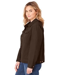 Woman Within Women's Plus Stretch Denim Jean Jacket