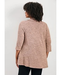 Avenue Plus Miley Rib Hacci Button Women's Tunic