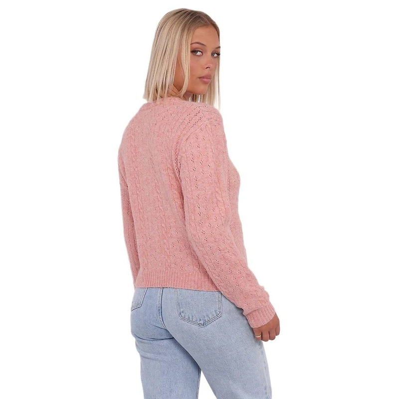 Petal and Pup Women's Bonnie Cable-Knit Fitted Cardigan