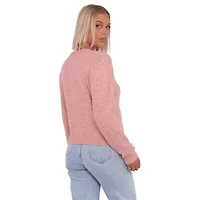 Petal and Pup Women's Bonnie Cable-Knit Fitted Cardigan