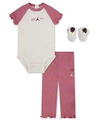 Jordan Baby Girls' Love Is the Air Bodysuit, Flared Pants and Socks, 3-Piece Set