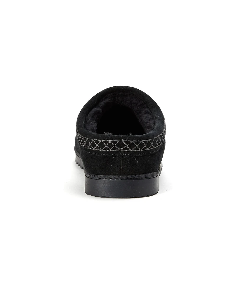 Dearfoams Dean Genuine Suede Slip-On Clog Slipper