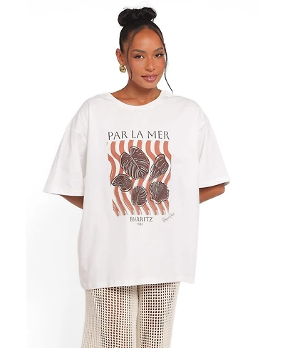 Petal and Pup Women's Par La Mer Oversized-Graphic Tee