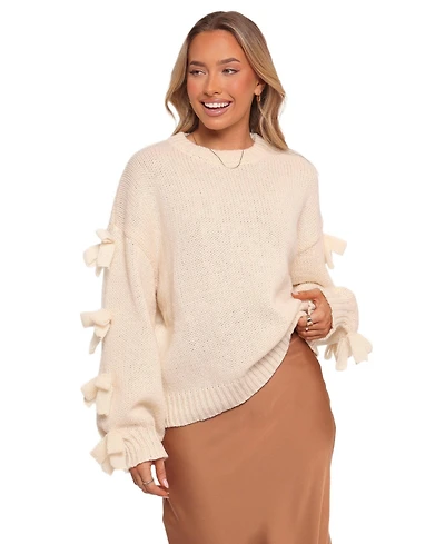 Petal and Pup Women's Lover Tie Sleeve Knit Sweater