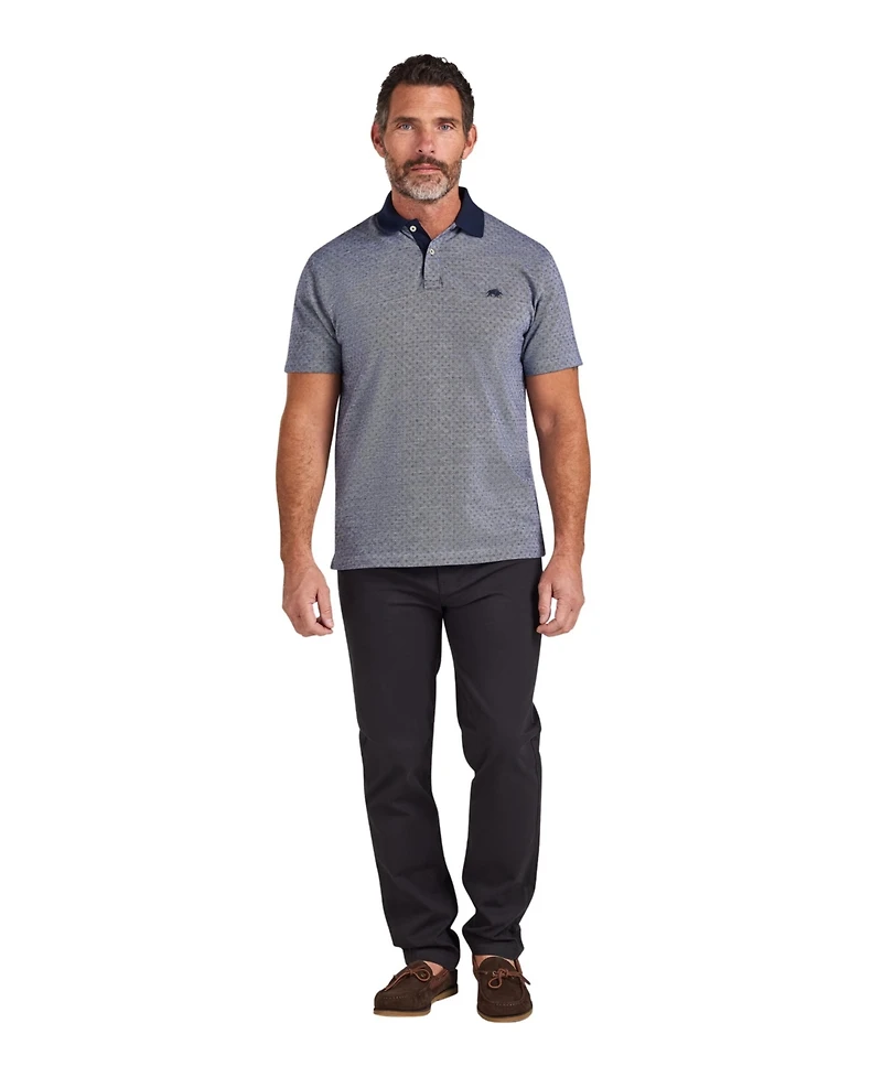 Raging Bull Men's Big & Tall Short-Sleeve Dobby Jersey Polo Shirt