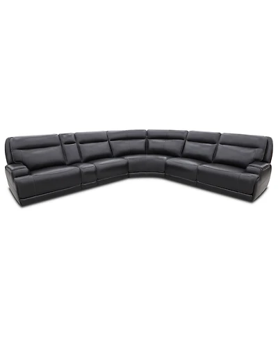 Atlas 6-Piece L-Shaped Triple Power Motion Sectional Sofa, Macy's Exclusive