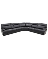 Atlas 6-Piece L-Shaped Triple Power Motion Sectional Sofa, Macy's Exclusive