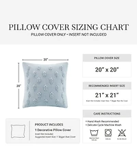 Harbor House Ave Botanical Cotton Decorative Pillow Cover, 20" x