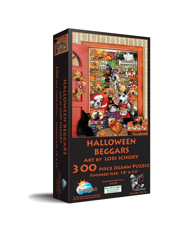 SunsOut Halloween Beggars 300-Piece Jigsaw Puzzle, Ages 15+
