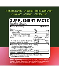 Mav Nutrition Metabolism Gummies with Apple Cider Vinegar, B Vitamins and Folate, Apple Flavor, 60 Count