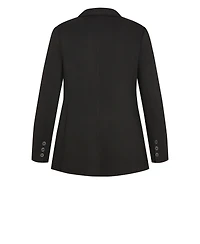 City Chic Plus Galactic Oversized Stretch Ponte Blazer