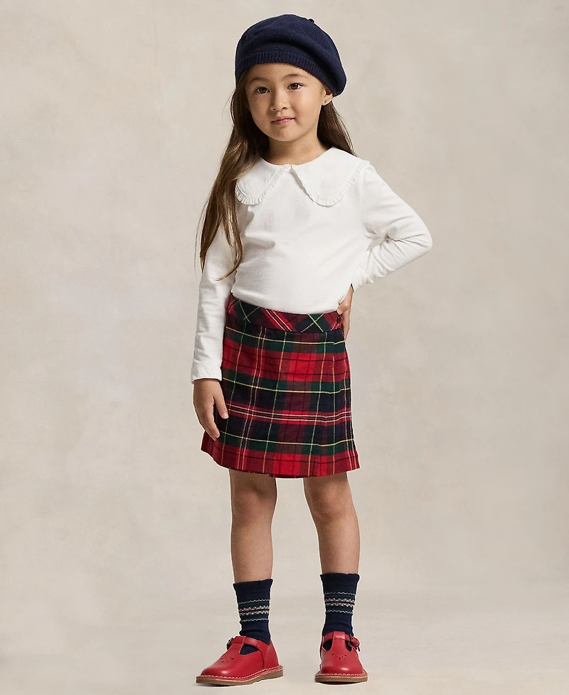 Polo Ralph Lauren Girls' 2T-6X Ruffled Jersey T-Shirt