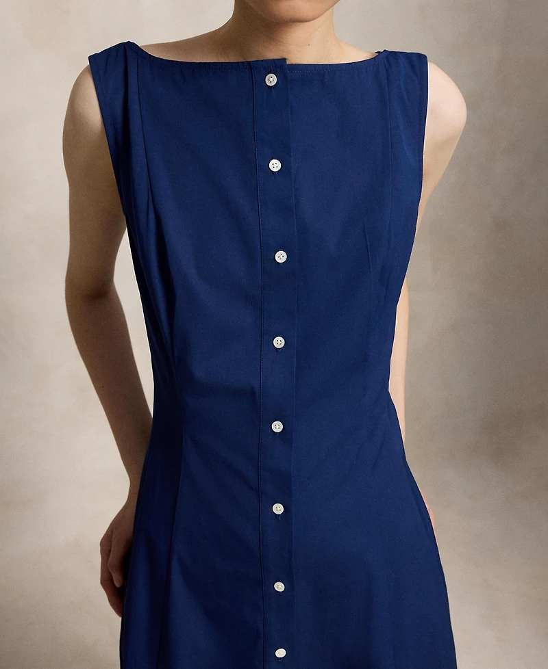Polo Ralph Lauren Women's Fit-and-Flare Boat Neck Midi Dress