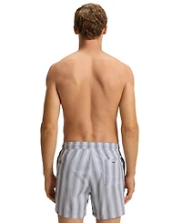 Boss by Hugo Men's 5" Flounder Stripe Print Swim Trunks