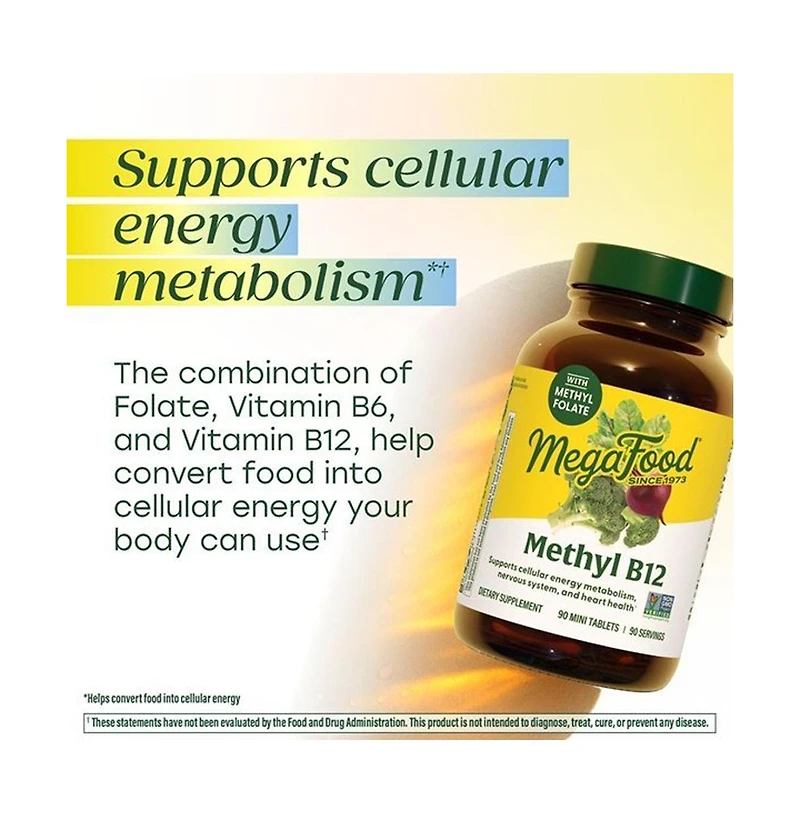 MegaFood Methyl B12 ,60 Tablets