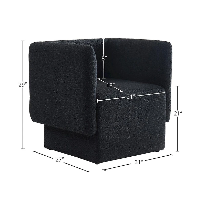Meridian Furniture Vera Boucle Fabric Accent Chair