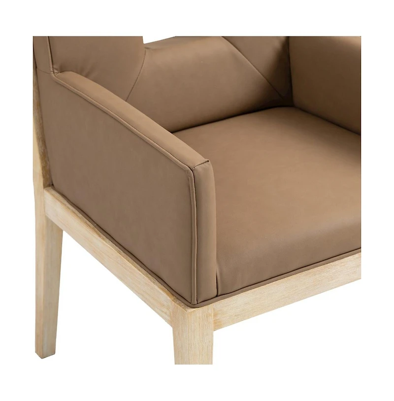 Meridian Furniture Gwendolyn Faux Leather Dining Arm Chair
