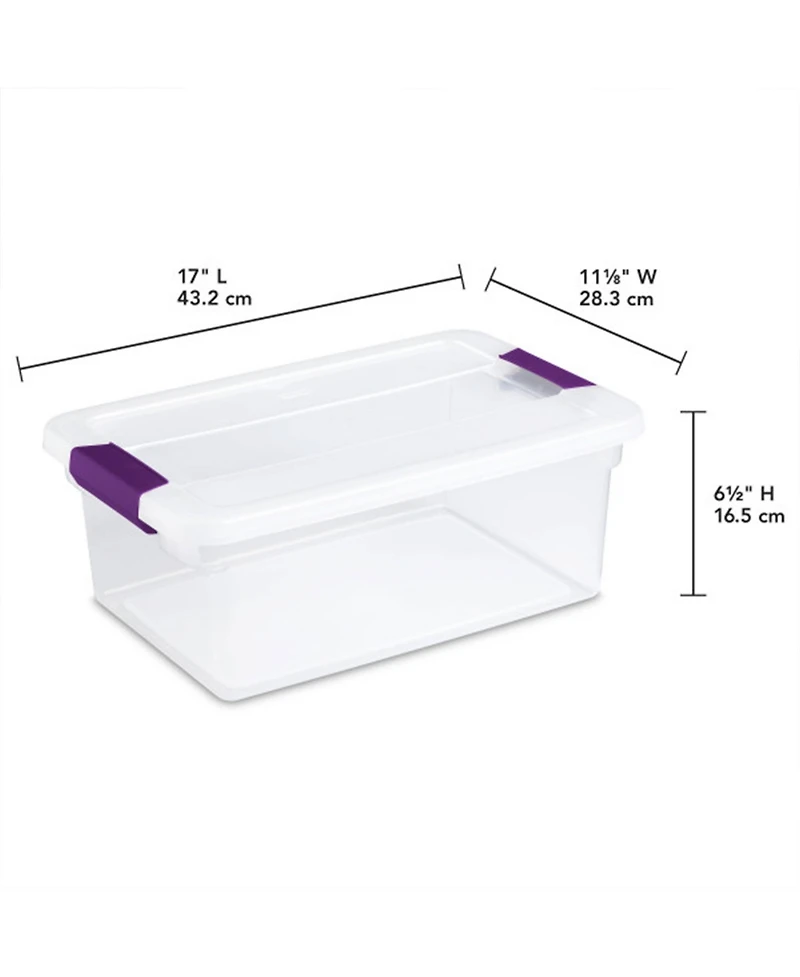 Sterilite 15 Qt. Plastic Stackable Storage Container Tote with Lid (48 Pack)