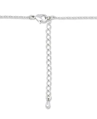 Macy's Fine Silver-Plated Over Brass Circle Charm Holder with Elephant, Evil Eye and Sun Charms Necklace