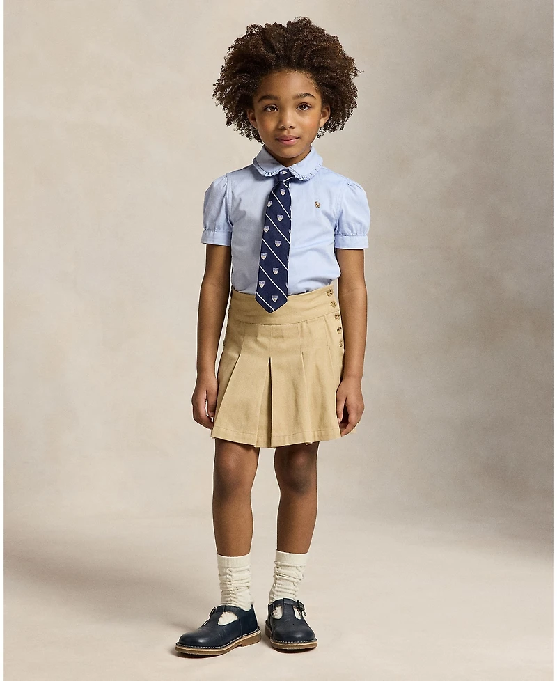 Polo Ralph Lauren Little Girls Short Sleeve Solid Oxford Top
