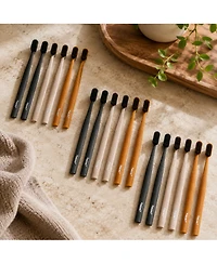 Pursonic Essentials Bundle: 3 Packs of 100% Cedarwood Toothbrushes (6-Pack Each) – 18 Natural Toothbrushes