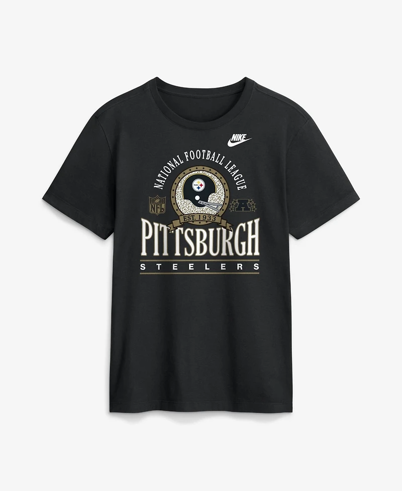 Nike Men's Rewind Essential Pittsburgh Steelers Screen-Printed Throwback T-Shirt