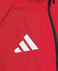 adidas Boys' and Girls' Manchester United Anthem Full-Zip Lightweight Mock Neck Jacket