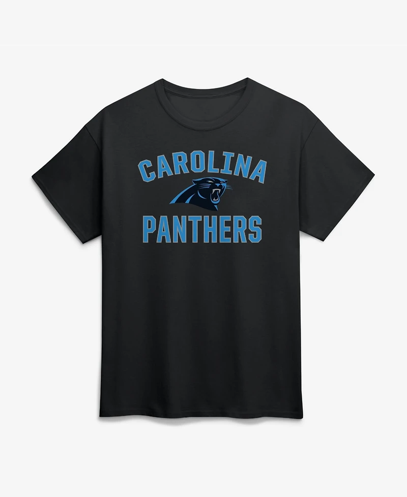 Logo Athletic Men's Carolina Panthers Arch Victory Crewneck Classic-Fit T-Shirt