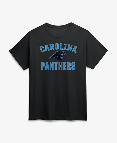 Logo Athletic Men's Carolina Panthers Arch Victory Crewneck Classic-Fit T-Shirt