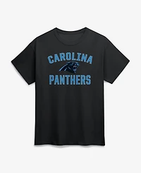 Logo Athletic Men's Carolina Panthers Arch Victory Crewneck Classic-Fit T-Shirt
