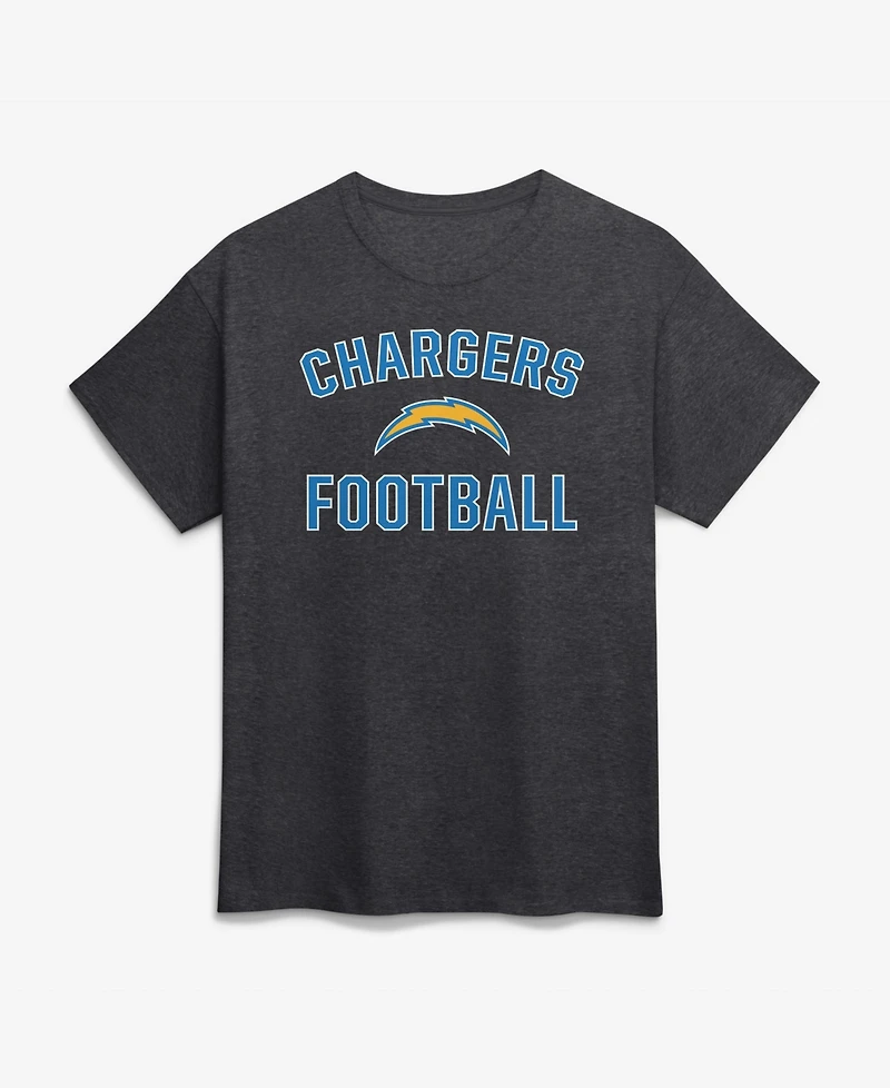 Logo Athletic Men's Los Angeles Chargers Arch Victory Classic-Fit Crewneck Cotton T-Shirt