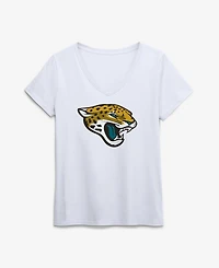 Logo Athletic Women's Jacksonville Jaguars V-Neck Short-Sleeve T-Shirt