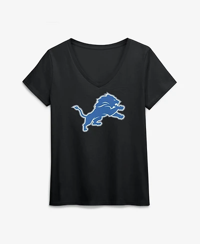 Logo Athletic Women's Detroit Lions V-Neck Short-Sleeve Tagless T-Shirt