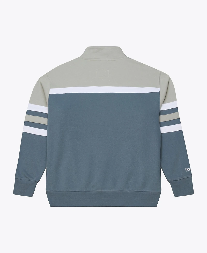 Mitchell & Ness Men's Boston Celtics Thunderstorm Head Coach Quarter-Zip Slim-Fit Sweatshirt