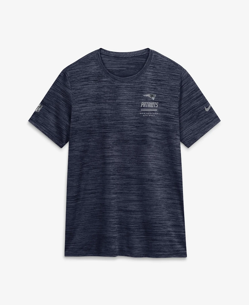 Nike Women's New England Patriots Sideline Velocity Cross-Dyed Crewneck T-Shirt