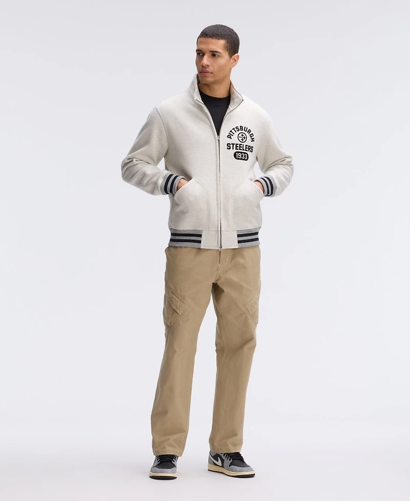 Fanatics Men's Pittsburgh Steelers IconicFleece Full-Zip Classic-Fit Mock-Collar Jacket