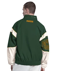 Starter Men's Green Bay Packers The Gust Water-Resistant Full-Zip Hooded Jacket