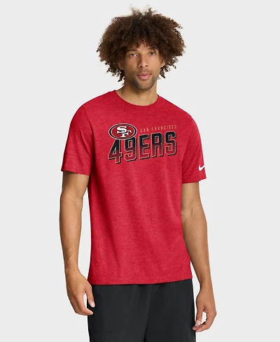 Nike Men's San Francisco 49ers Believe The Game Tri-Blend Crewneck T-Shirt