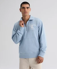 Fanatics Men's Chicago Cubs Iconic Collection Relaxed-Fit Quarter-Zip Kangaroo Pocket Sweatshirt