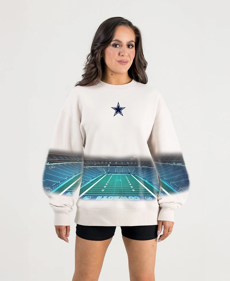 Gameday Couture Women's Dallas Cowboys Power Move Stadium Premium Drop-Shoulder Long-Sleeve Sweatshirt
