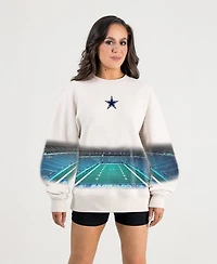 Gameday Couture Women's Dallas Cowboys Power Move Stadium Premium Drop-Shoulder Long-Sleeve Sweatshirt