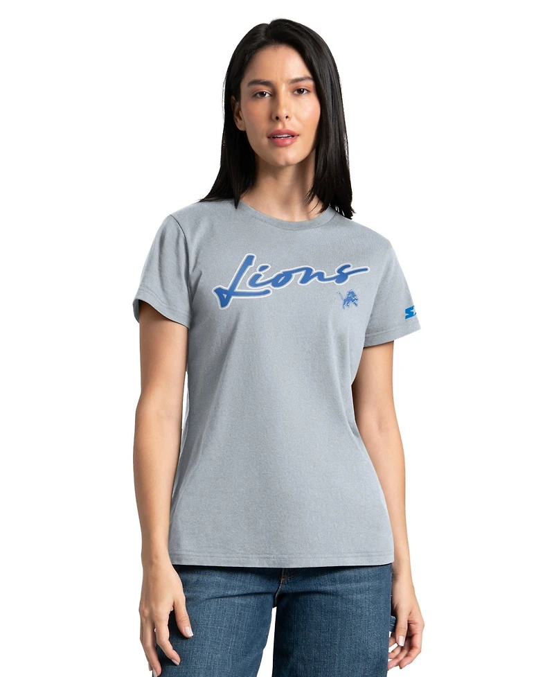 Starter Women's 2-Piece Detroit Lions Screen Print Graphics T-Shirts Set