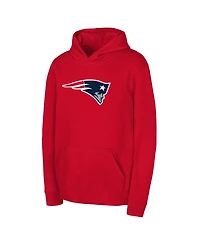 Outerstuff Big Boys and Girls Red New England Patriots Team Logo Pullover Hoodie